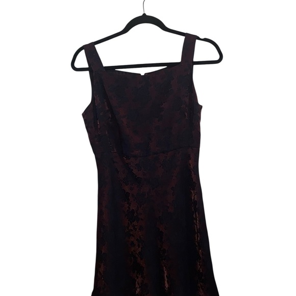 Vintage 90s Jaquard burgundy black sleeveless party mini dress 
moody whimsigoth - Picture 7 of 15
